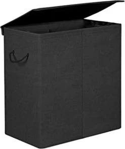 Hoppa! Wasmand 142L - Zwart - MDF