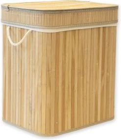 Casa Pura Bamboe Wasmand - Wassorteerder - Wasbox - Met Handvatten - 40 X 30 X 45 Cm