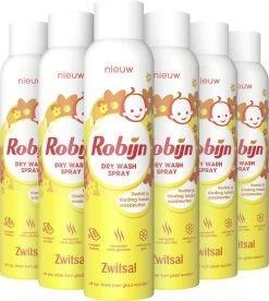 Robijn Zwitsal Dry Wash Spray - 6 X 200 Ml - Voordeelverpakking