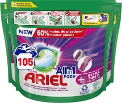 Ariel All In 1 Wasmiddel Pods + Extra Vezelbescherming - Voordeelverpakking 3 X 35 Wasbeurten
