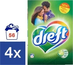 Dreft Waspoeder Regular - 4 X 980 G (56 Wasbeurten)