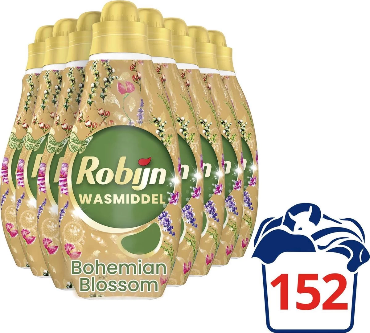 Robijn Klein & Krachtig Color Bohemian Blossom Vloeibaar Wasmiddel - 8 X 19 Wasbeurten - Voordeelverpakking - Afbeelding 8