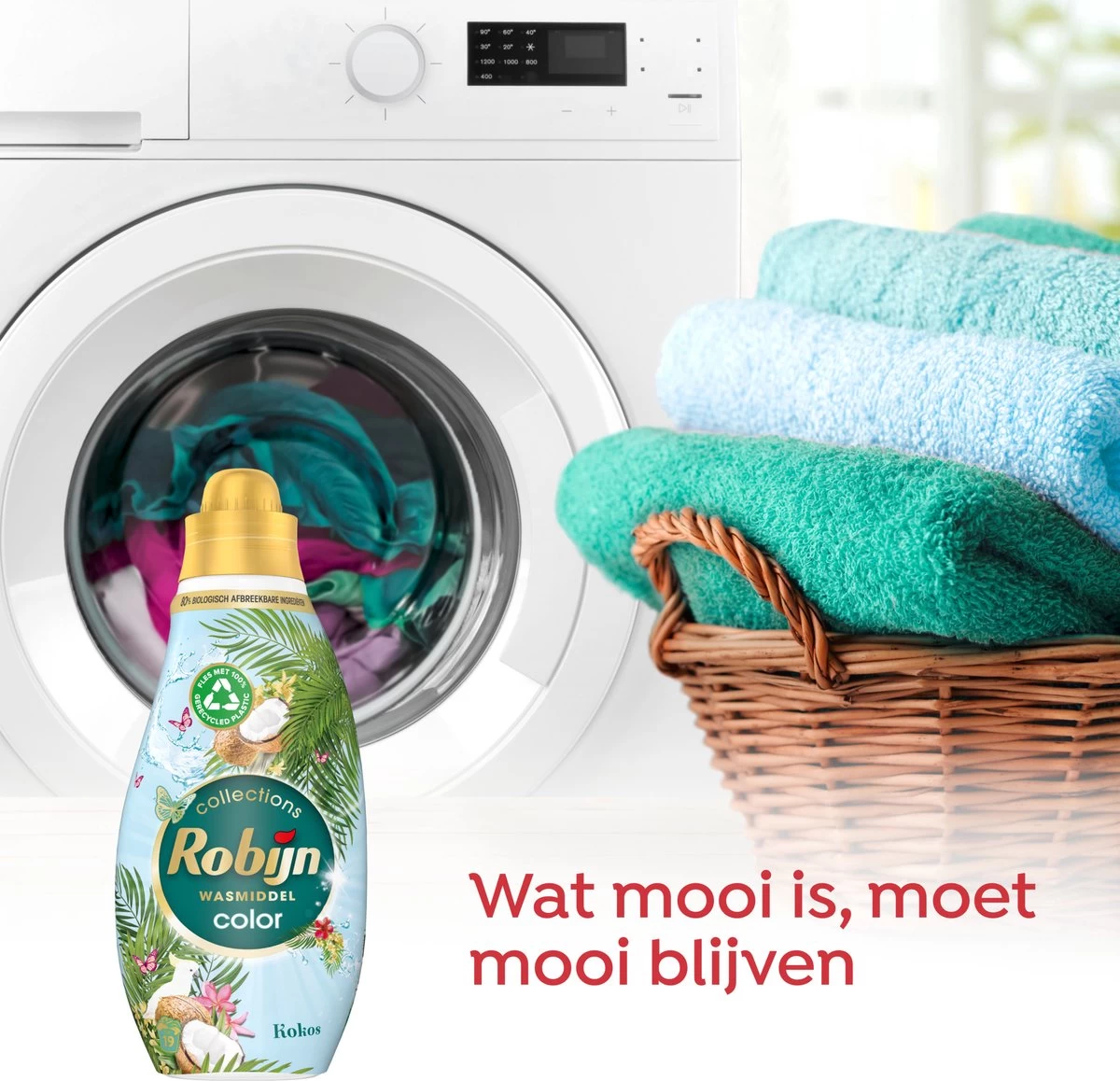 Robijn Klein & Krachtig Collections Color Kokos Vloeibaar Wasmiddel - 6 X 19 Wasbeurten - Voordeelverpakking - Image 4