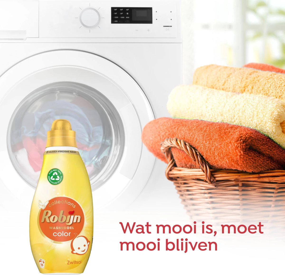 Robijn Klein & Krachtig Collections Color Zwitsal Vloeibaar Wasmiddel 19 Wasbeurten - Image 4