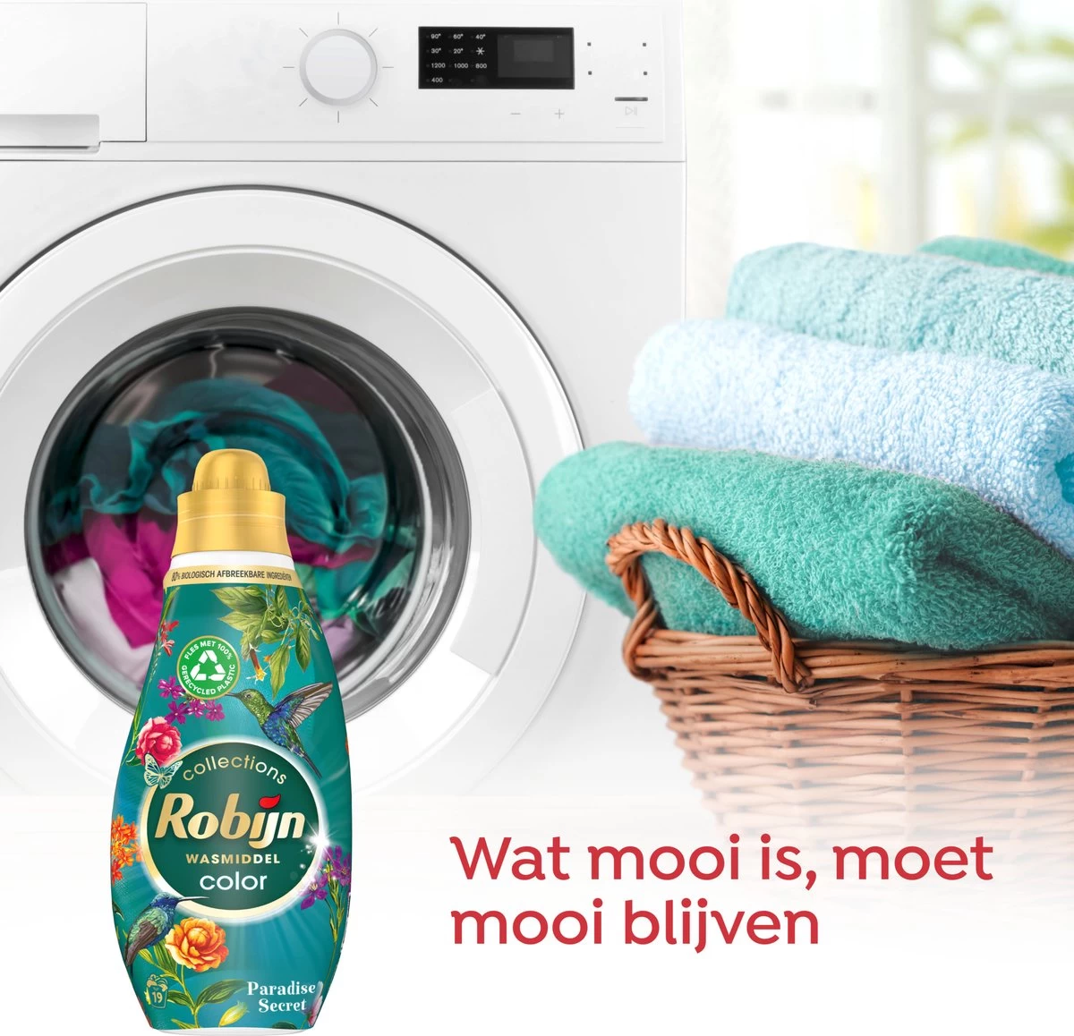 Robijn Klein & Krachtig Collections Color Paradise Secret Vloeibaar Wasmiddel - 6 X 19 Wasbeurten - Voordeelverpakking - Image 4