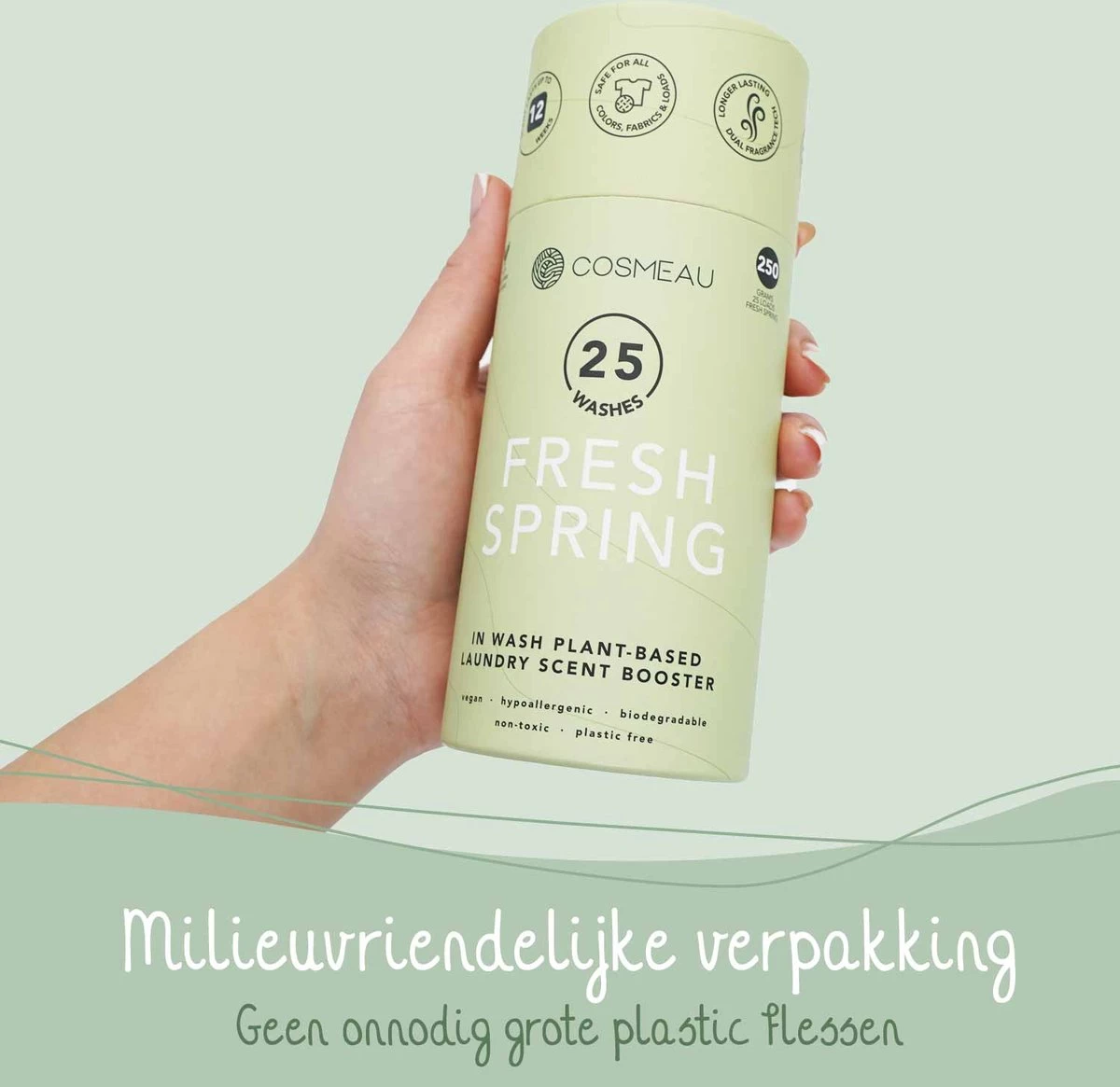 Cosmeau Geurparels 100 Wasbeurten Lentefris - Geurparels - Geurbooster Wasparfum - 4x25 Wasbeurten - Fris - 1000g - Geurkralen Scent Booster - Afbeelding 8