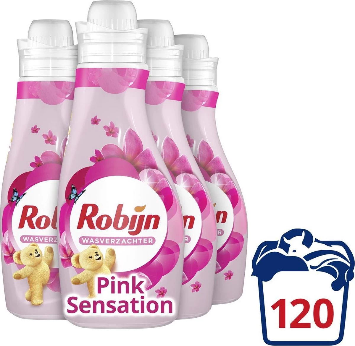 Robijn Summer Pink Wasverzachter - 4 X 30 Wasbeurten - Voordeelverpakking - Afbeelding 3