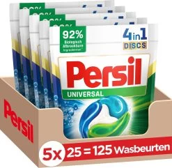 PersilĀ® Persil 4in1 Discs Universal Wascapsules - Wasmiddel Capsules - Voordeelverpakking - 5 X 25 Wasbeurten