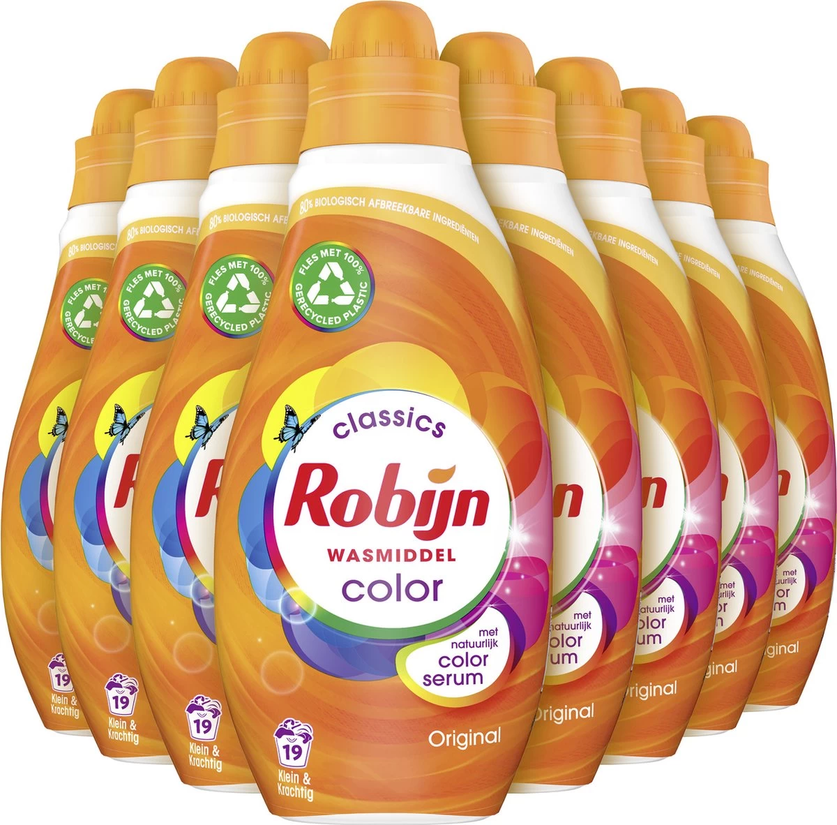 Robijn Klein & Krachtig Classics Color Vloeibaar Wasmiddel - 8 X 19 Wasbeurten - Voordeelverpakking - Afbeelding 2