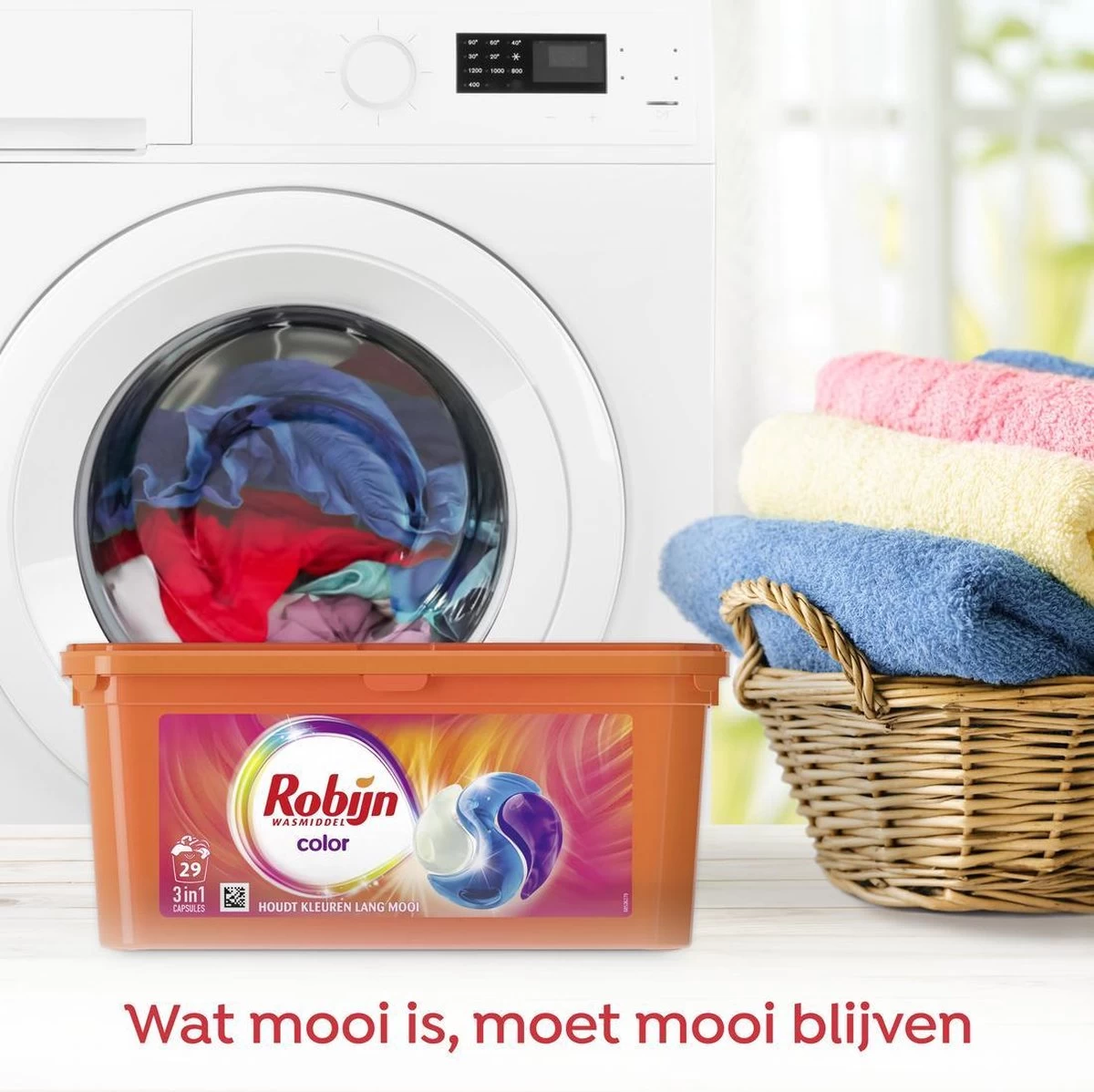 Robijn Color 3 In 1 Wascapsules Speciaal Voor De Gekleurde Was - 29 Wasbeurten - Afbeelding 3