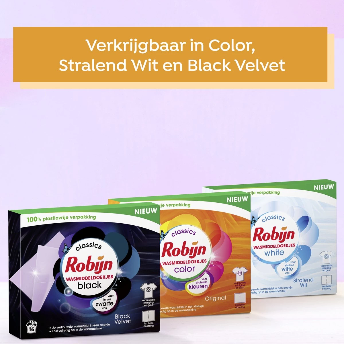 Robijn Classics Black Velvet Wasmiddeldoekjes 16 Wasstrips - Afbeelding 7