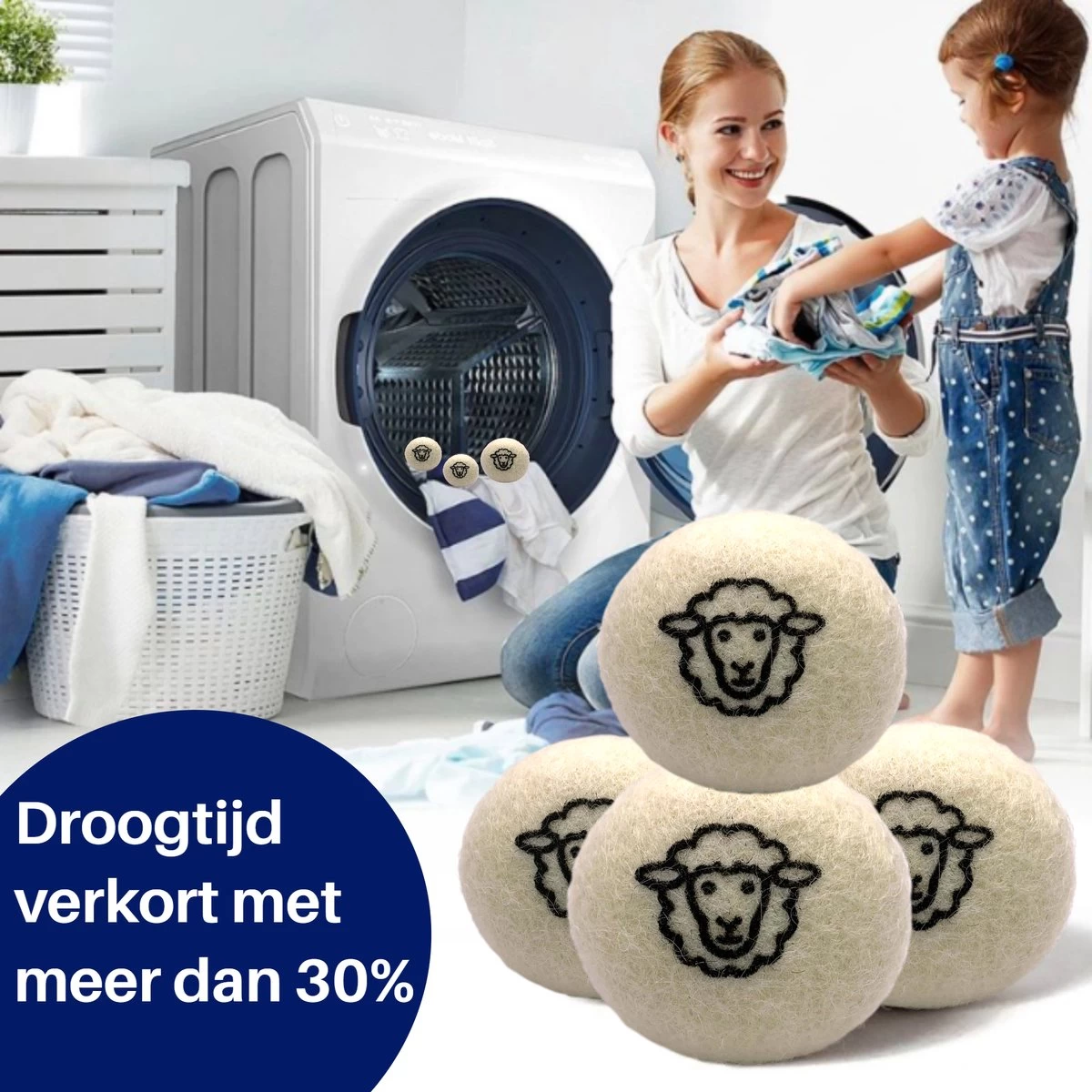 Drogerballen 6 Stuks - Wasbol - Droogballen - Herbruikbare Wasbollen - Wasverzachter - Wasdrogerballen - Doseerbol - Afbeelding 4