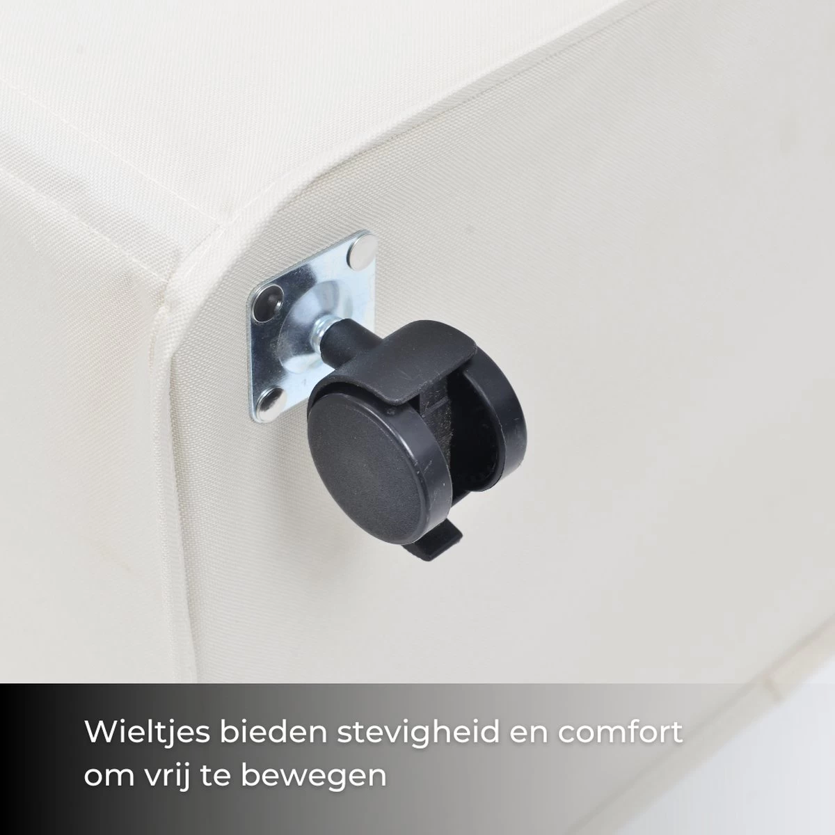 Wasmand 3 Vakken - Hotel Wassorteerder - NL Opdruk & Wielen - Opvouwbaar - Hotel - 100 Liter - Afbeelding 4