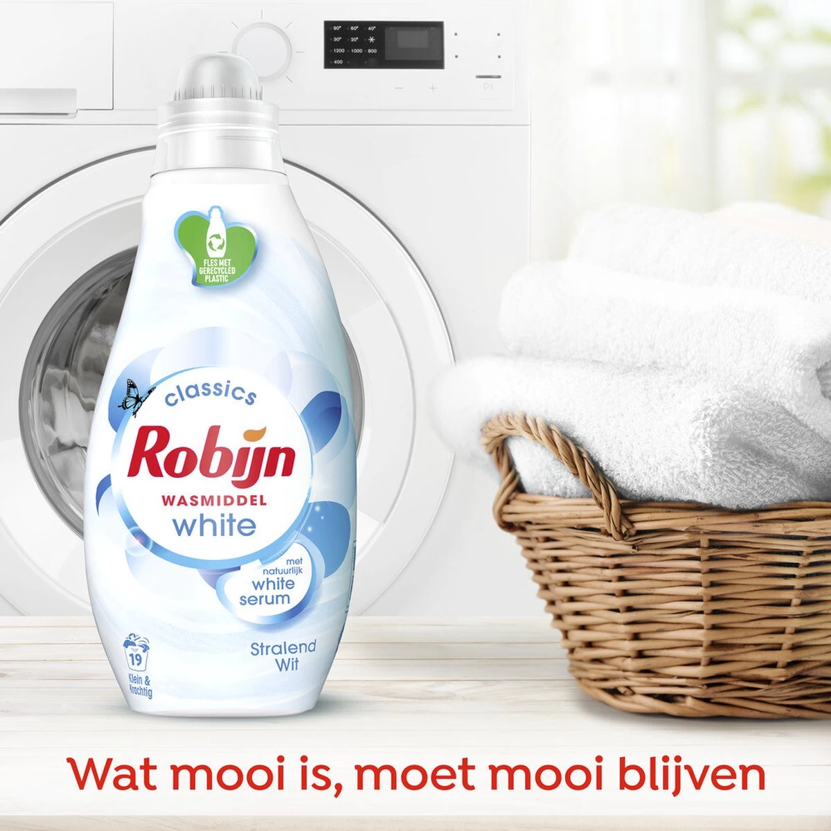 Robijn Klein & Krachtig Stralend Wit Vloeibaar Wasmiddel - 8 X 19 Wasbeurten - Voordeelverpakking - Afbeelding 2