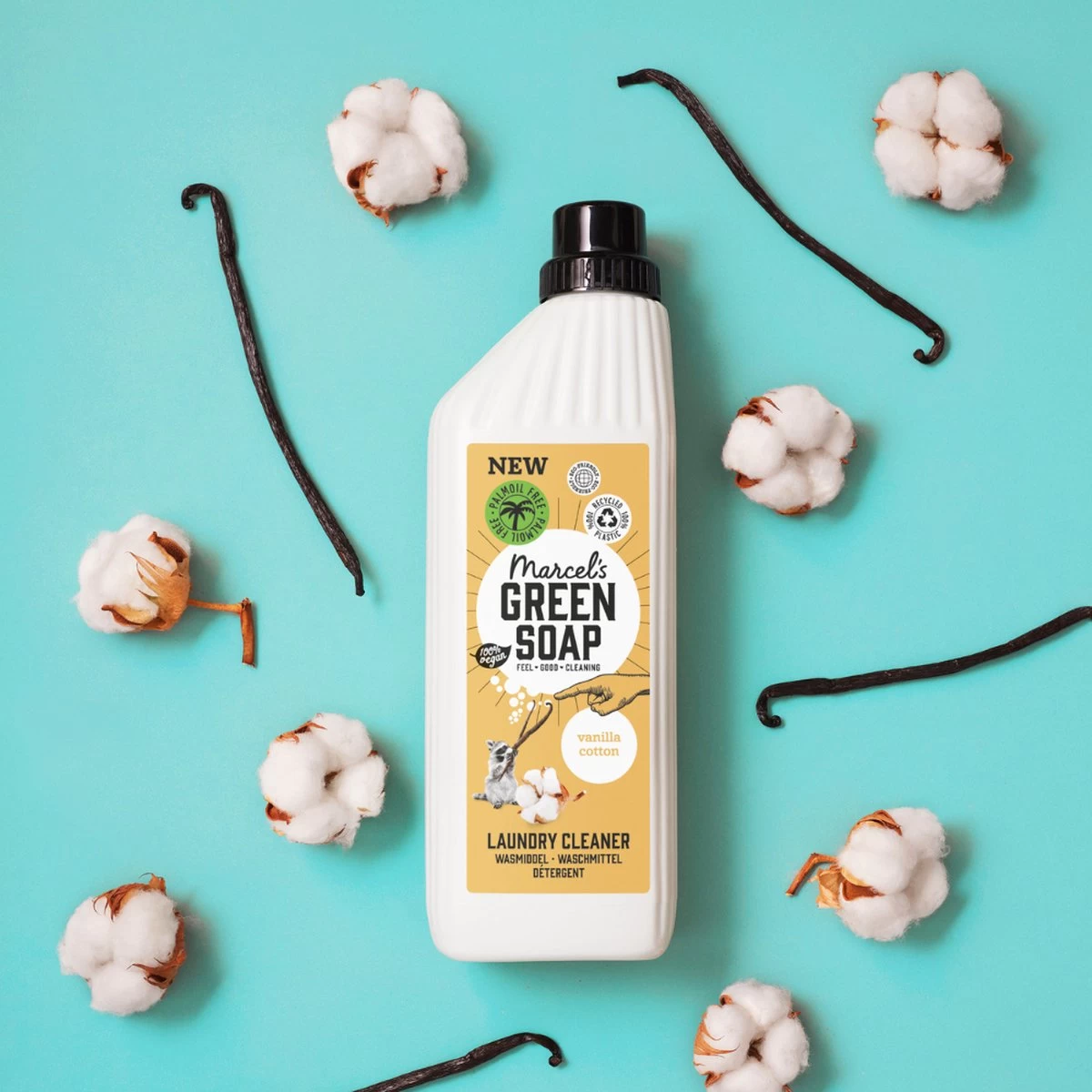 Marcel's Green Soap Wasmiddel Vanille & Katoen - 6 X 1 Liter - Afbeelding 3