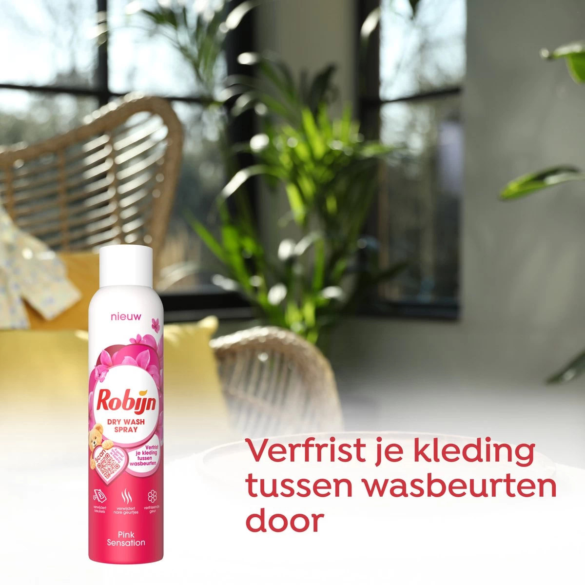 Robijn Pink Sensation Dry Wash Spray - 6 X 200 Ml - Voordeelverpakking - Afbeelding 4