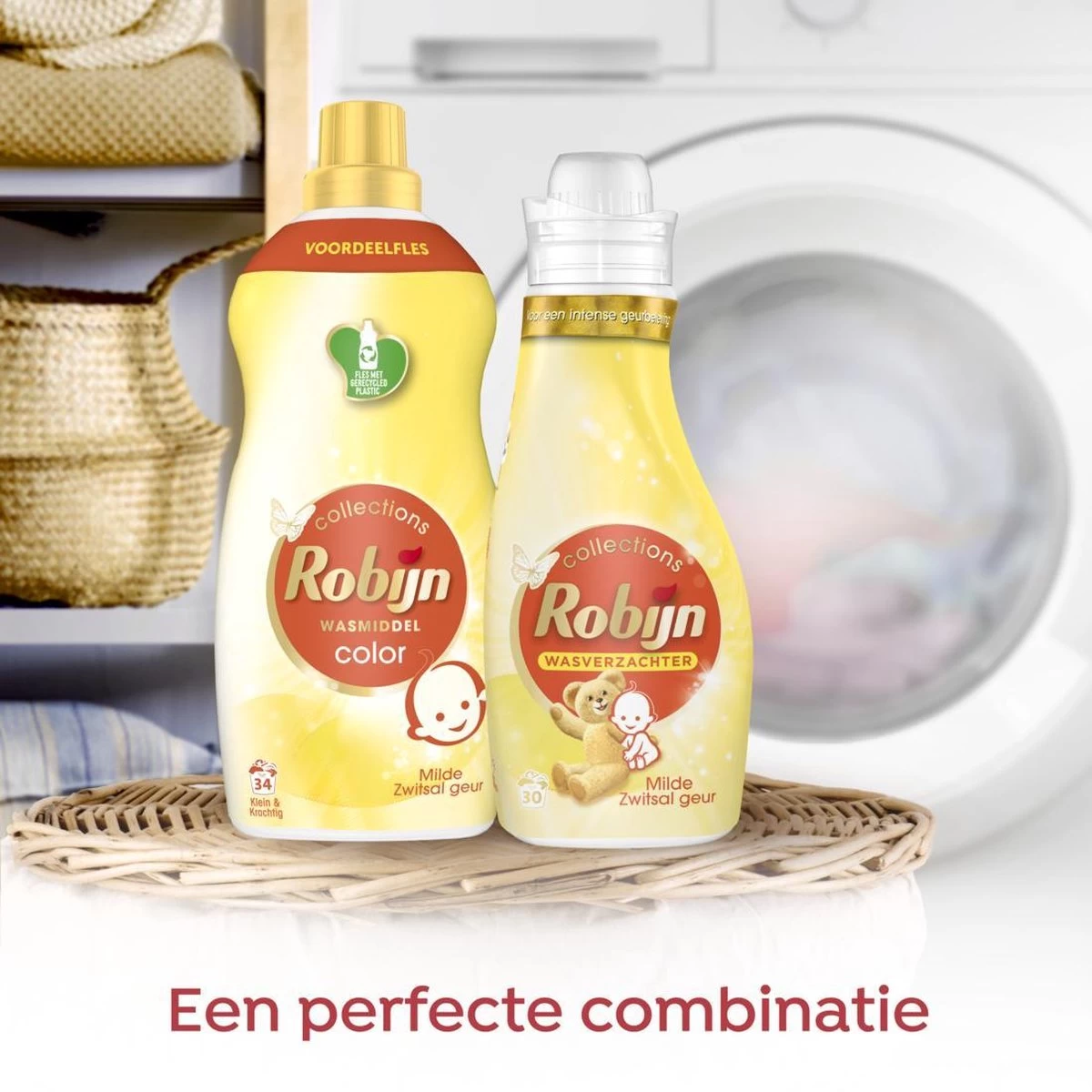 Robijn Klein & Krachtig Zwitsal Vloeibaar Wasmiddel - 2 X 34 Wasbeurten - Voordeelverpakking - Afbeelding 5