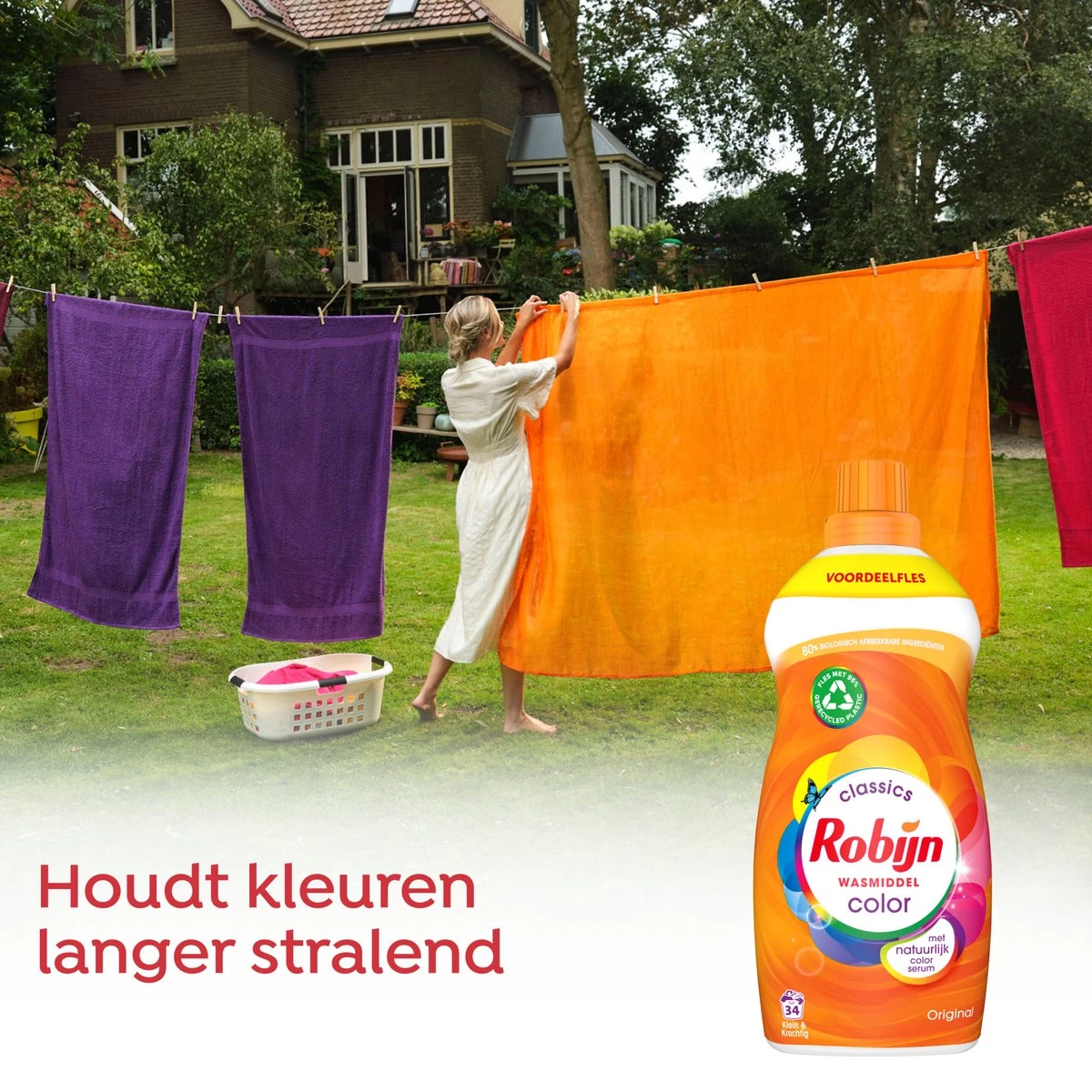 Robijn Klein & Krachtig Classics Color Vloeibaar Wasmiddel - 2 X 34 Wasbeurten - Voordeelverpakking - Afbeelding 5