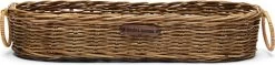 Riviera Maison Broodmand Riet, Serveermand Voor Boord - En Stokbroden - Rustic Rattan Fresh Baquette Basket - Bruin - Rattan Pitriet