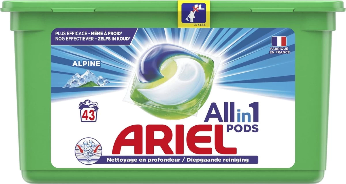 Ariel All In 1 Wasmiddel Pods Alpine - 3x43 Wasbeurten - Voordeelverpakking - Afbeelding 9