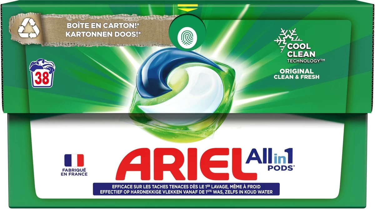 Ariel All In 1 Wasmiddel Pods - Original - 4 X 38 Wasbeurten - Voordeelverpakking - Afbeelding 3