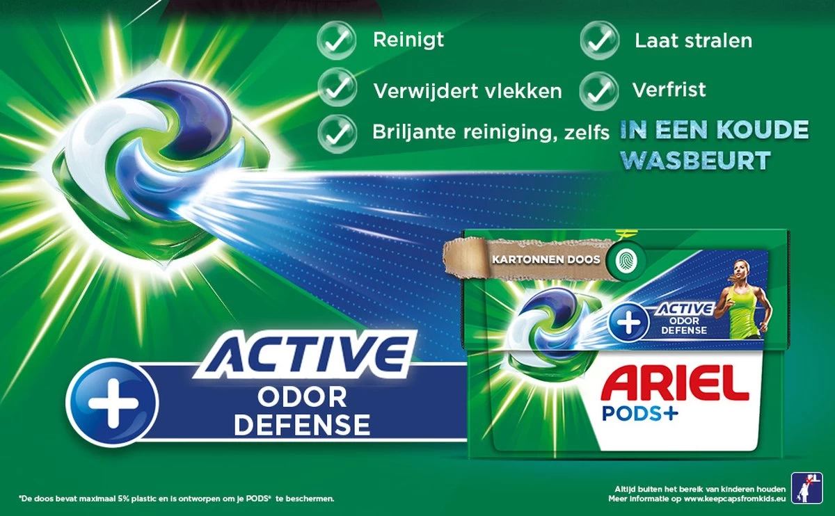Ariel Wasmiddel Pods + Actieve Geurbestrijding - 4 X 28 Wasbeurten - Voordeelverpakking - Afbeelding 9