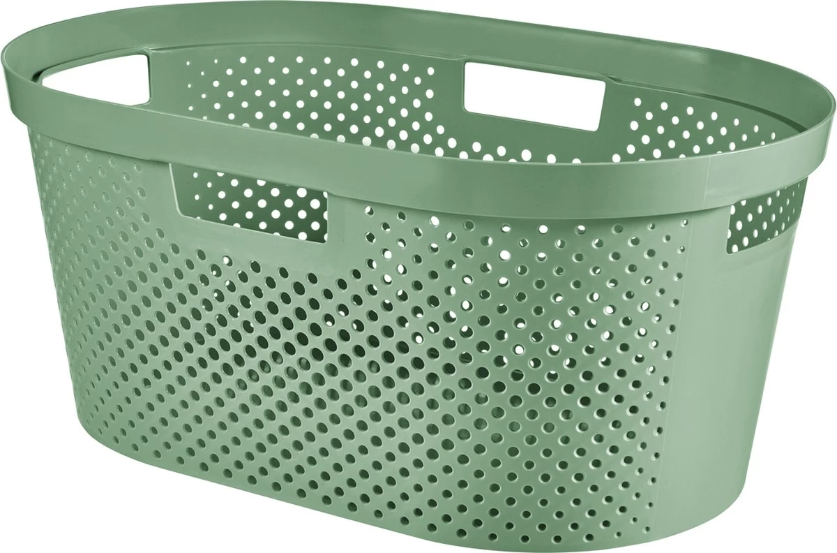 Curver Infinity Recycled Dots Wasmand - 40L - 2 Stuks - Groen - Image 6