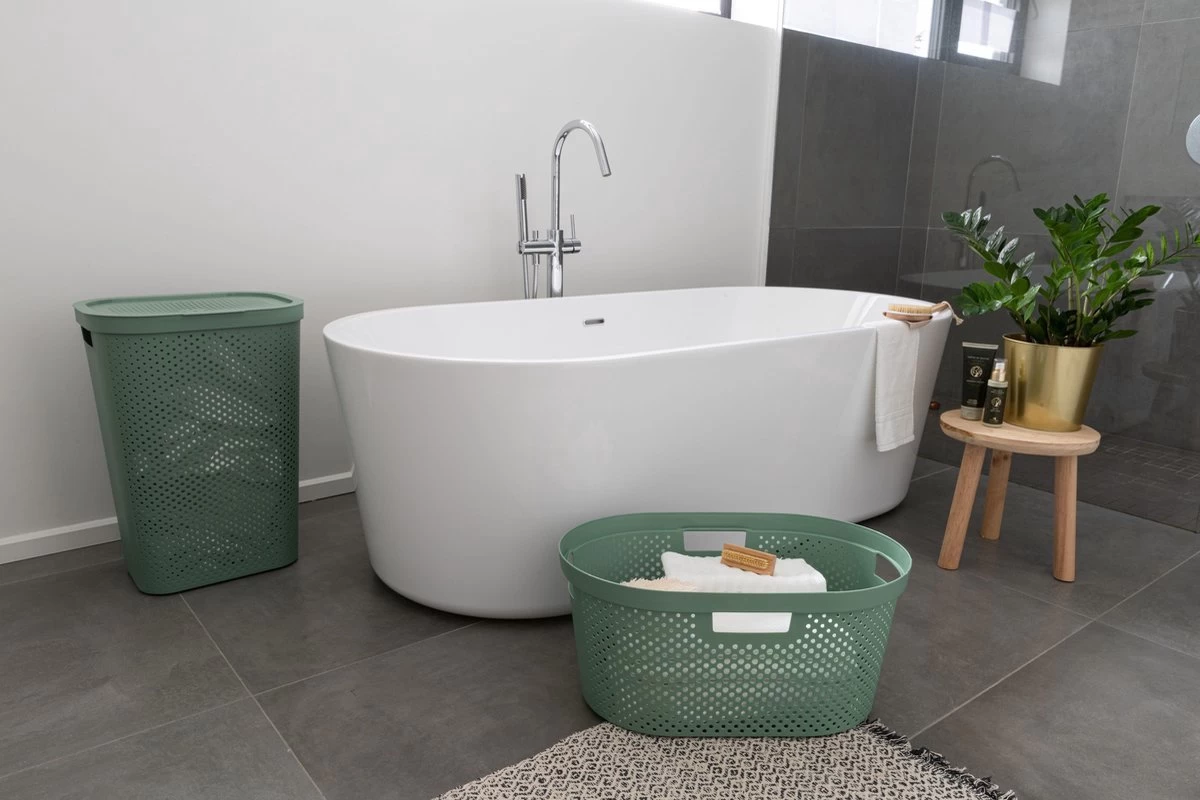 Curver - Infinity Recycled Dots - Wasmand - 40L - Groen - Afbeelding 3