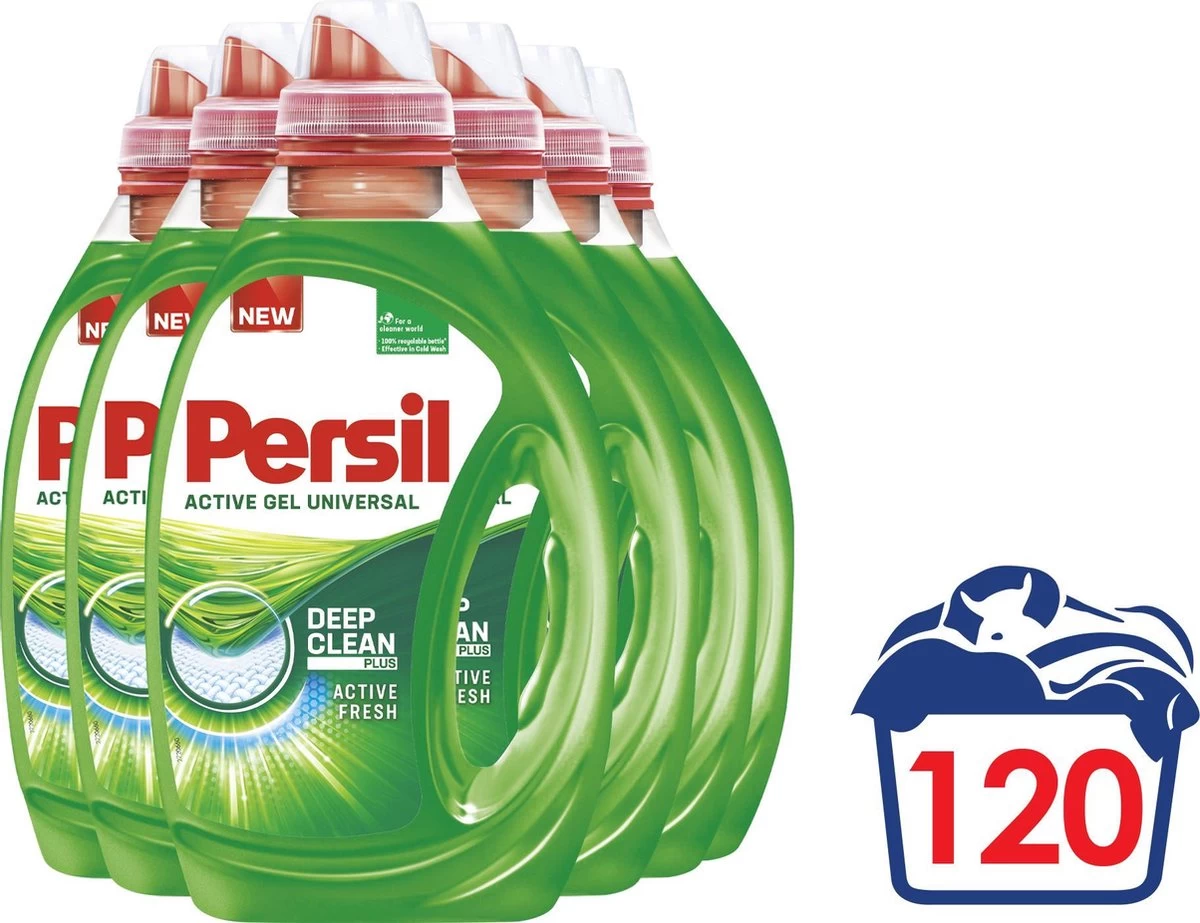 PersilĀ® Persil Active Gel Universal - Vloeibaar Wasmiddel - Voordeelverpakking - 6 X 20 Wasbeurten - Afbeelding 3