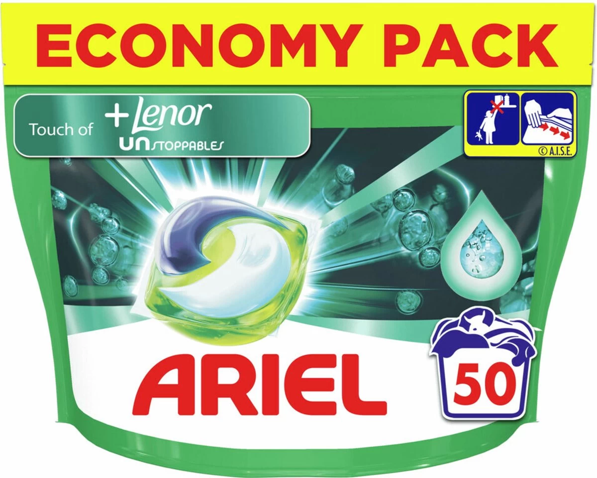 Ariel All In 1 Wasmiddel Pods + Touch Of Lenor Unstoppables - 2x50 Wasbeurten - Voordeelverpakking - Afbeelding 7