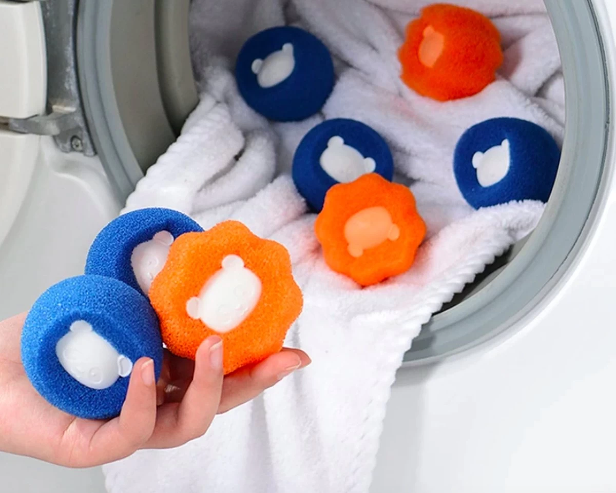 Merkloos Wasbol - Kat - Haarverwijderaar Voor Huisdieren - Haarverwijderaar - Wasbollen Voor Wasmachine - Wasbollen - 6 Stuks - Drogerballen. - Afbeelding 2