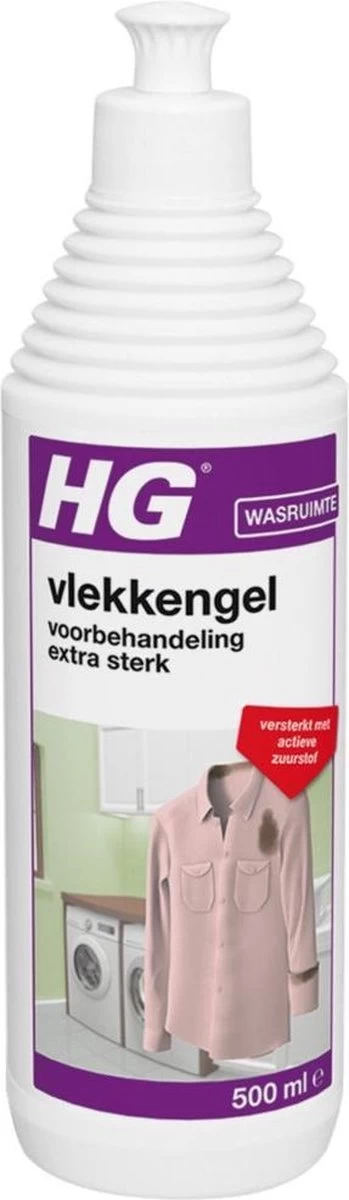 HG Vlekken Voorbehandeling Gel Extra Sterk - 500 Ml - Verwijdert De Allerergste Vlekken = Met Actieve Zuurstof - Image 6
