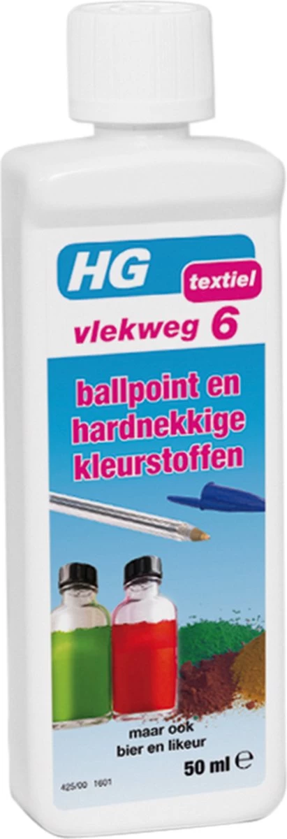 HG Vlekweg 6 - 50ml- Voor O.a. Vlekken Van Ballpoint & Hardnekkige Kleurstoffen - Image 6