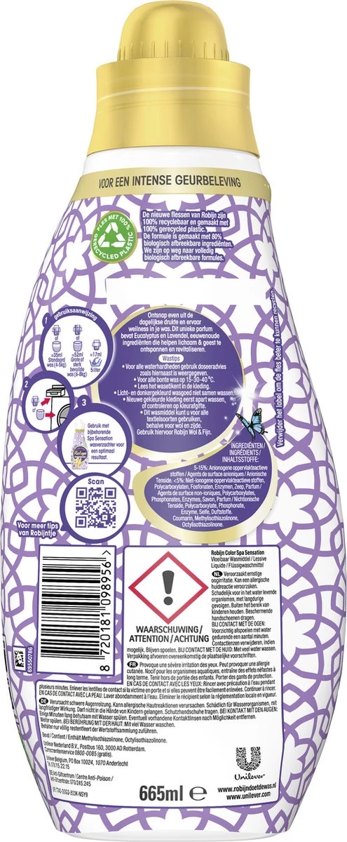 Robijn Klein & Krachtig Collections Color Spa Sensation Vloeibaar Wasmiddel - 8 X 19 Wasbeurten - Voordeelverpakking - Image 3