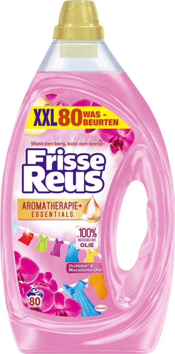 Frisse Reus Orchidee Macadamia Gel Wasmiddel - Vloeibaar - 80 Wasbeurten - Voordeelverpakking - Afbeelding 8