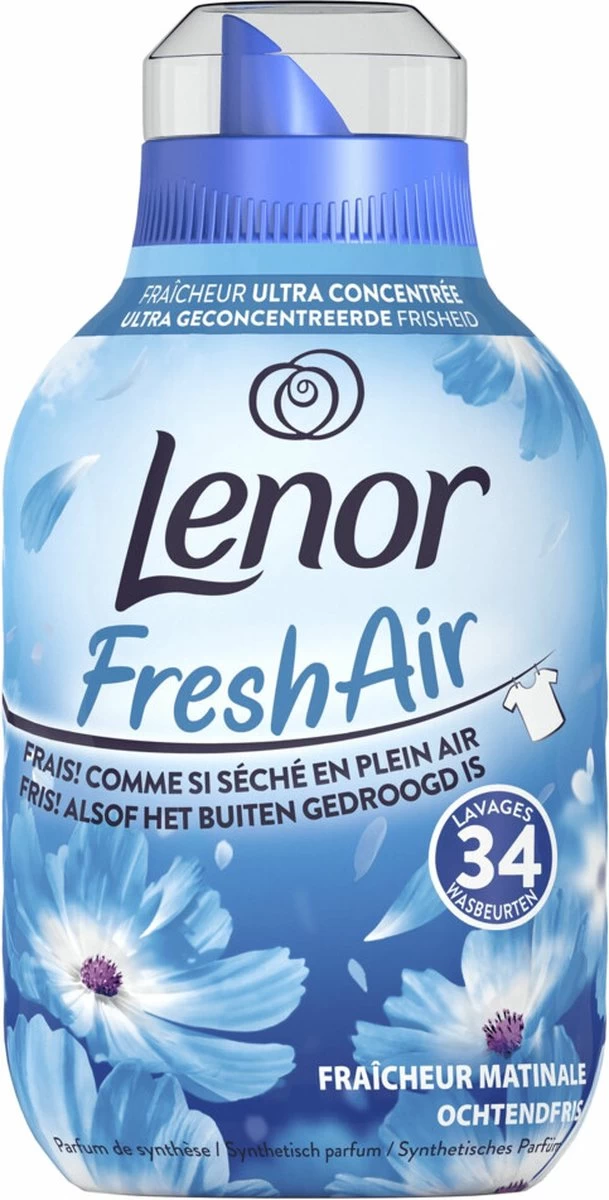 Lenor Wasverzachter Fresh Air Ochtendfris 476 Ml - Afbeelding 2