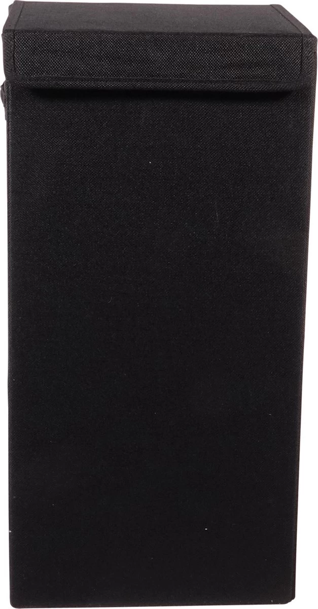 MDF Verstevigde Opvouwbare Wasmand 54 Liter 30x30x60 Cm - Zwart - Afbeelding 5