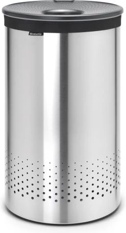 Brabantia Wasmand - 60 L - Matt Steel Met Kunststof Deksel