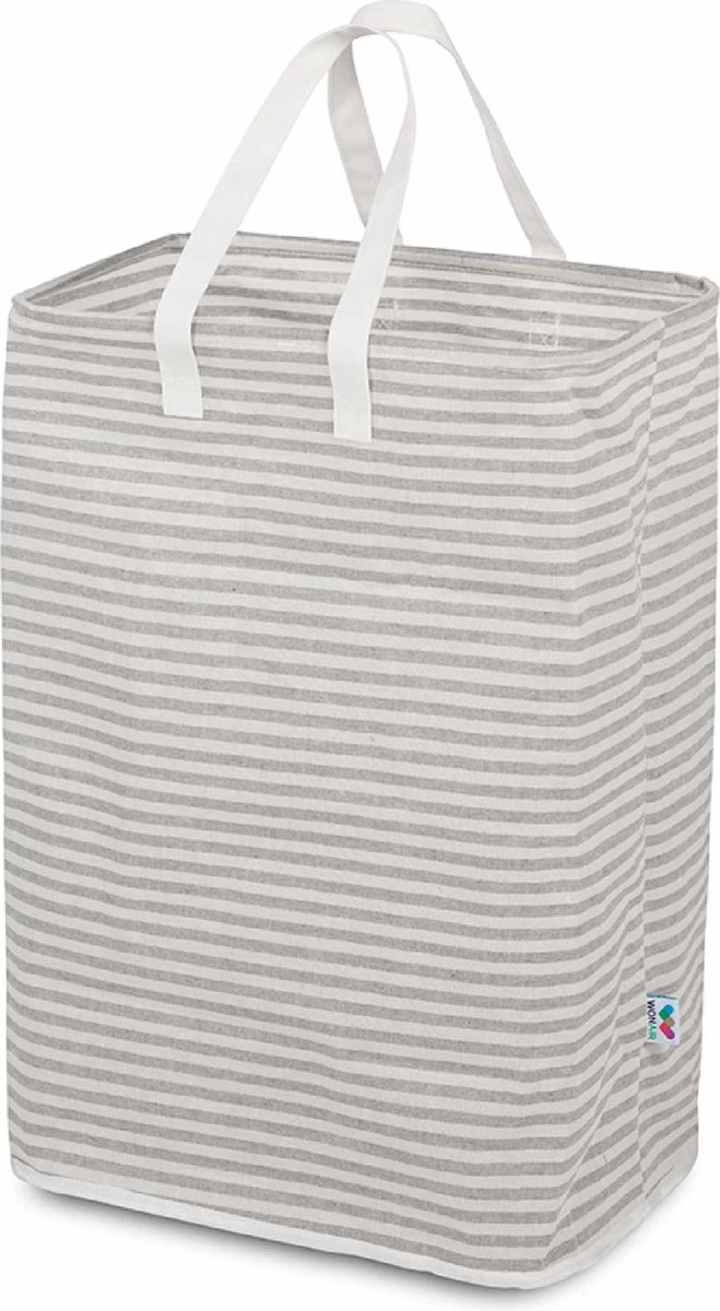 Wonair - Wasmand - Opberger - Organizer - Wastas - Opvouwbaar - Met Hengsel - Grijs - 72L
