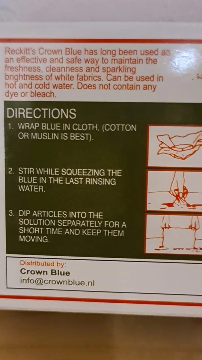 Reckitt's Crown Blue - Blauwsel - 4 X Tablet Van 14 Gr - Afbeelding 3