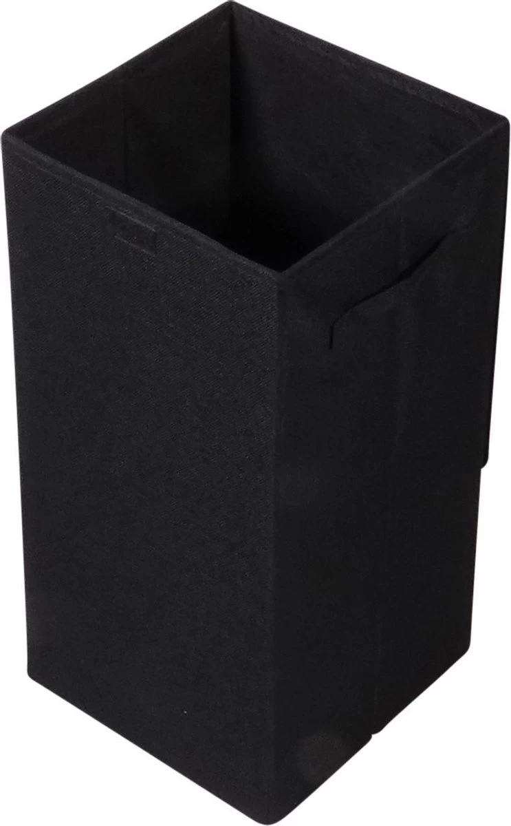 MDF Verstevigde Opvouwbare Wasmand 54 Liter 30x30x60 Cm - Zwart - Afbeelding 3