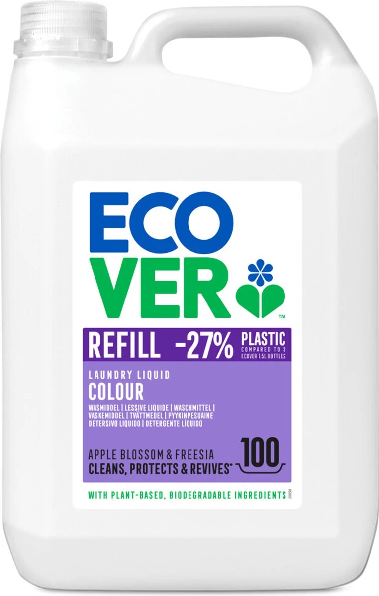 Ecover Vloeibaar Wasmiddel - Color Appelbloesem Freesia - 5L - Afbeelding 9