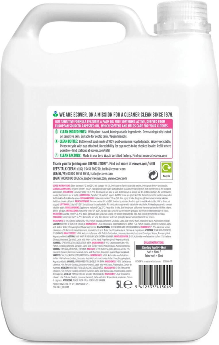 Ecover Wasverzachter - Appelbloesem & Amandel - 5L - Afbeelding 5