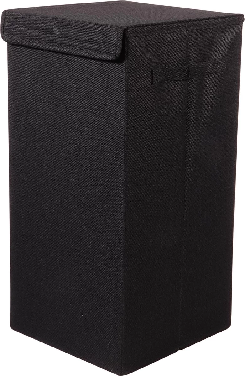 MDF Verstevigde Opvouwbare Wasmand 54 Liter 30x30x60 Cm - Zwart - Afbeelding 6