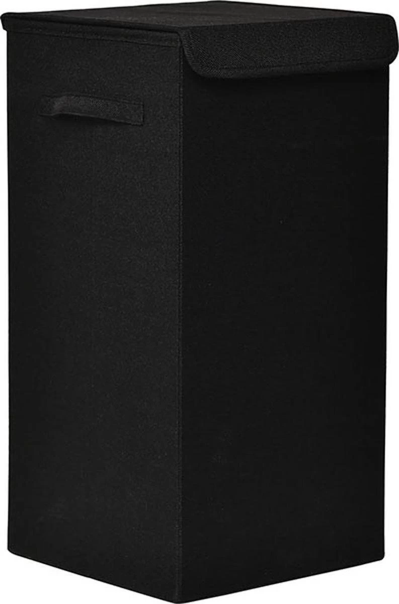 MDF Verstevigde Opvouwbare Wasmand 54 Liter 30x30x60 Cm - Zwart