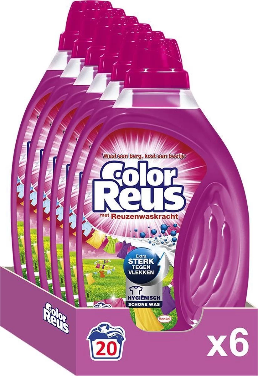 Color Reus Gel Vloeibaar Wasmiddel - Gekleurde Was - Voordeelverpakking - 120 Wasbeurten - Afbeelding 3