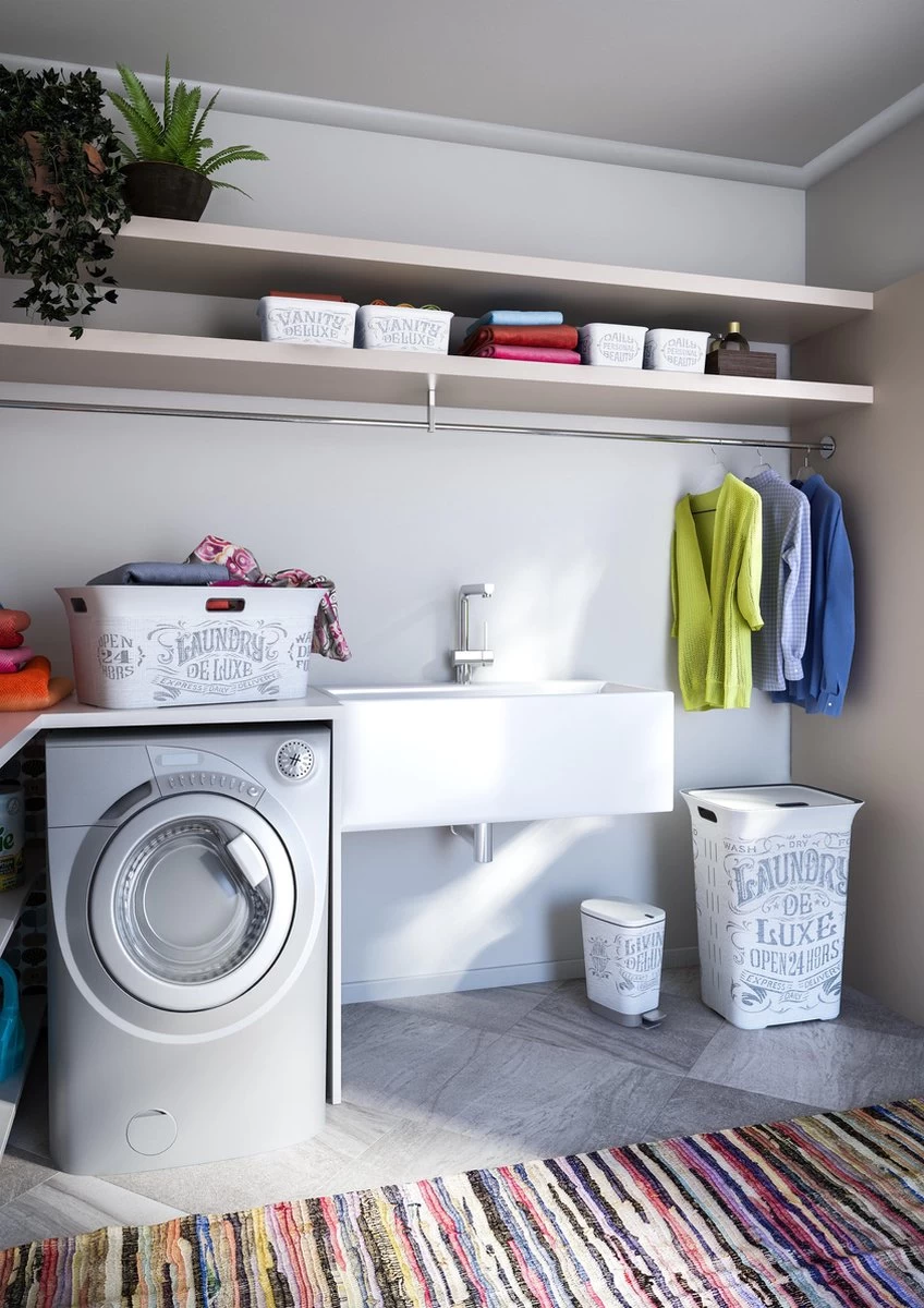 Kis Chic Deluxe Wasbox - 60L - 44x35x61cm - Gebroken Wit - Afbeelding 2