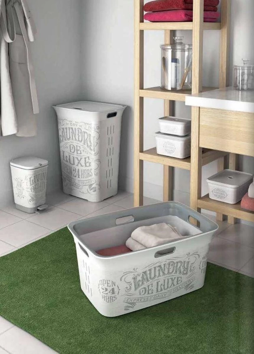 Kis Chic Deluxe Wasbox - 60L - 44x35x61cm - Gebroken Wit - Afbeelding 5