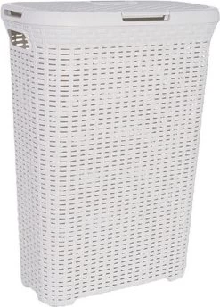 Curver Style Wasmand Met Deksel - 40 L - Vintage/Gebroken Wit