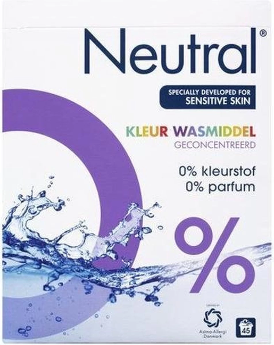 Neutral 0% Kleur Parfumvrij Waspoeder - 18 Wasbeurten - 1,188 Kg - Wasmiddel - Afbeelding 18